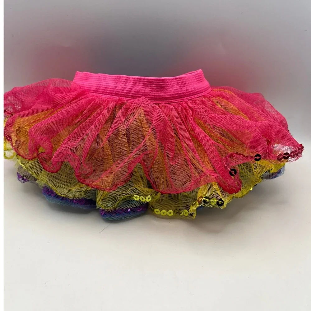 Build A Bear 3 Piece Clothing Lot T Shirt Skirt Sneakers Rainbow Tulle Butterfly
